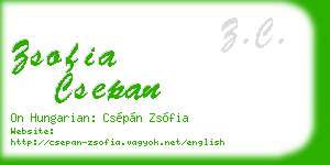 zsofia csepan business card